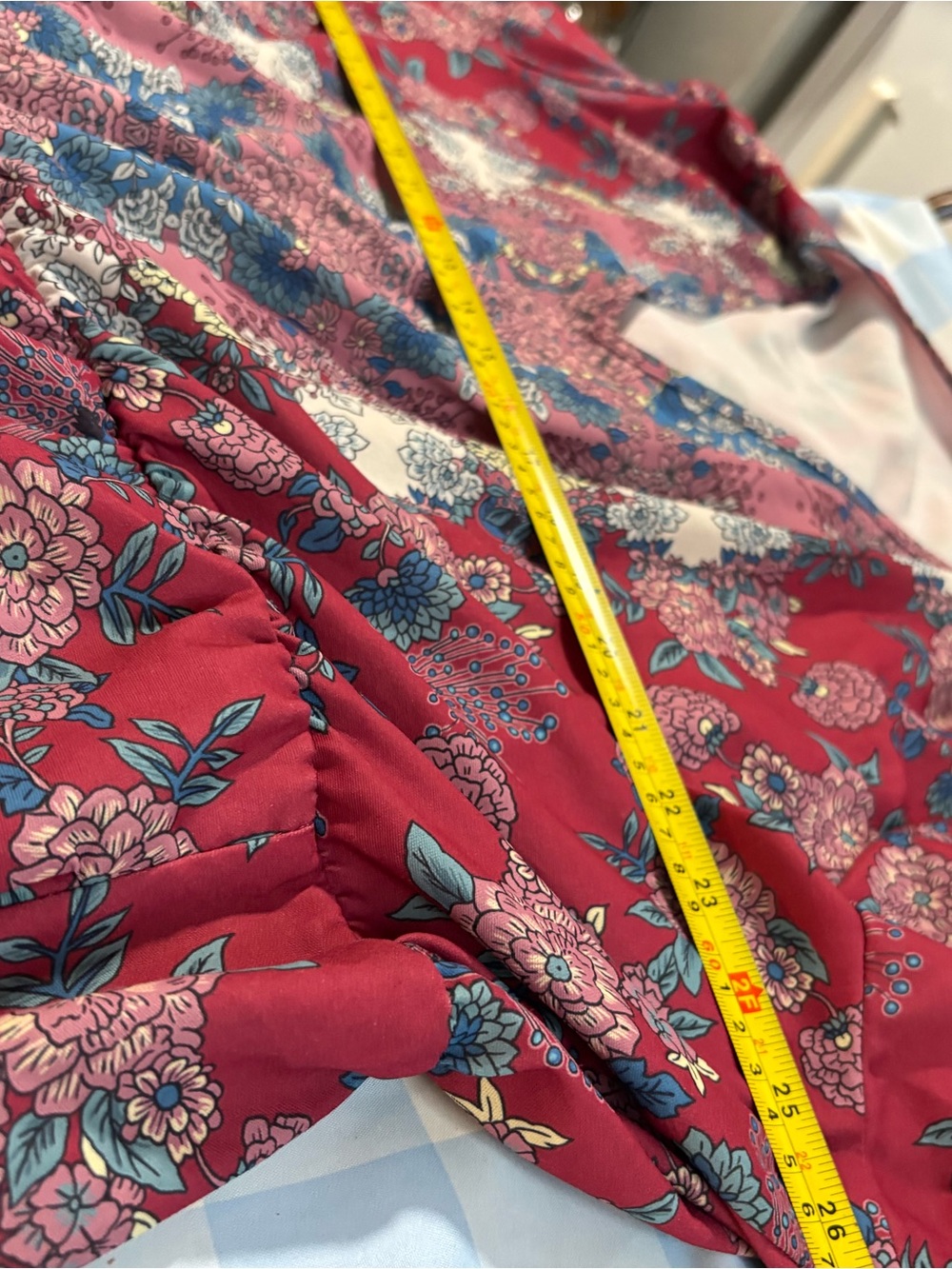 Floral V-Neck #Maxi Dress in Wine & Pink.#SummerRomance,#PrarieGirl,#Festivals - Picture 9 of 14